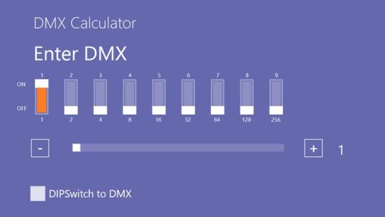 DMX Calculator for Windows 8