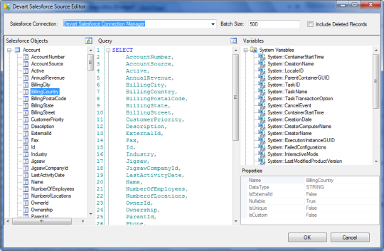 dotConnect for Salesforce SSIS