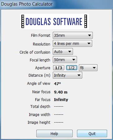 Douglas Photo Calculator