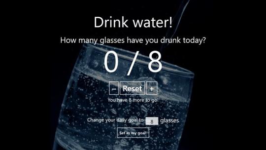 Drink water for Windows 8