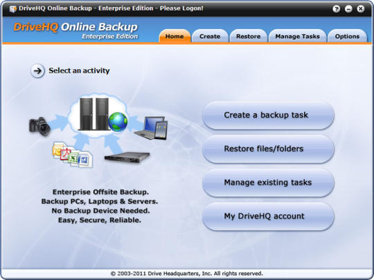 DriveHQ Online Backup Enterprise Edition