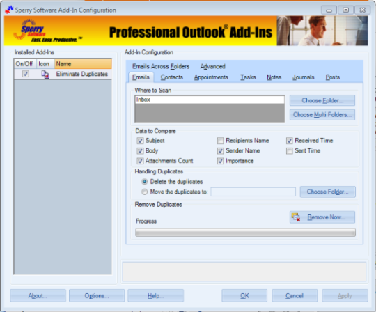 Duplicate Eliminator Bundle for Outlook 2003/Outlook 2002/Outlook 2000