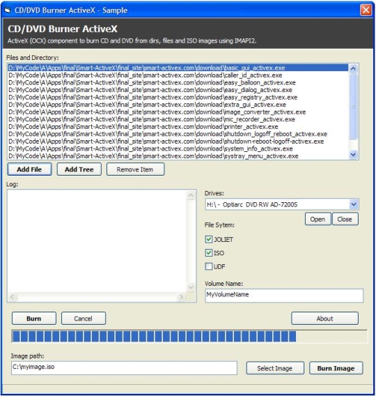 DVD CD Burner ActiveX