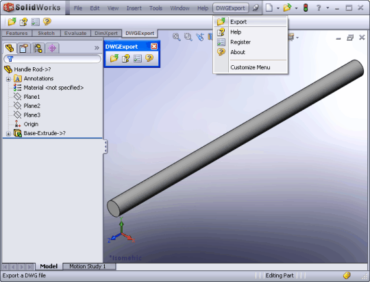 DWG Export for SolidWorks