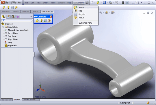 DWG Import for SolidWorks