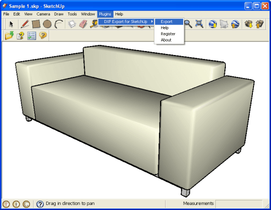 DXF Export for SketchUp