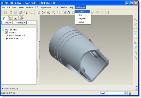 DXF Export for SpaceClaim
