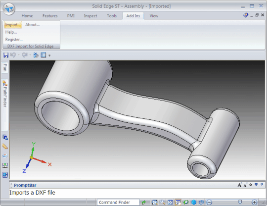 DXF Import for Solid Edge