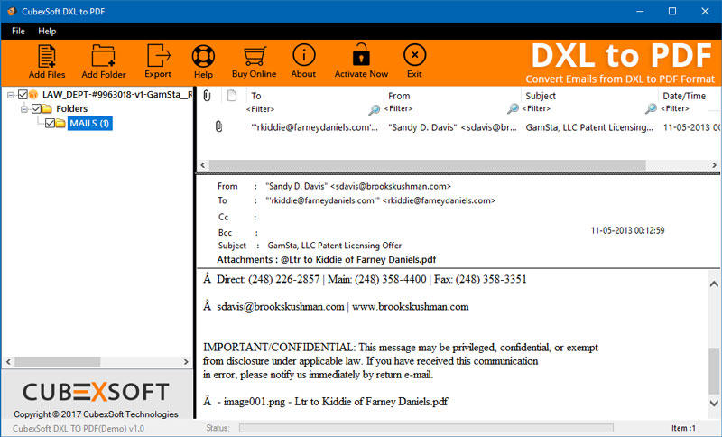 DXL to PDF Converter