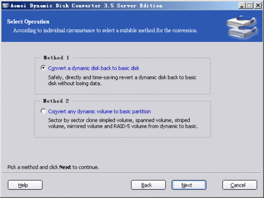 Dynamic Disk Converter Server Edition