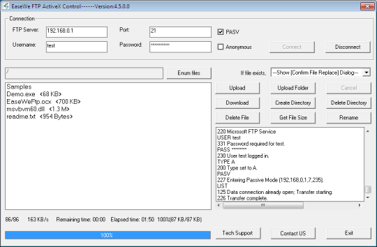 Easewe FTP ActiveX Control