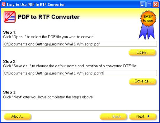 Easy-to-Use PDF to RTF Converter