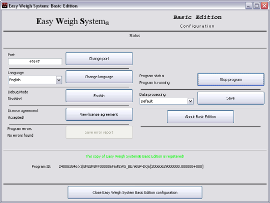 Easy Weigh System Basic Edition