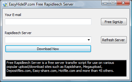 EasyHideIP Free Rapidleech Server