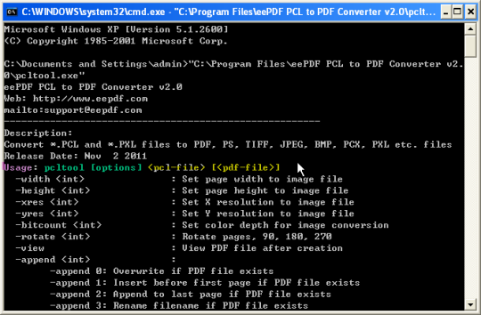eePDF PCL to PDF Converter