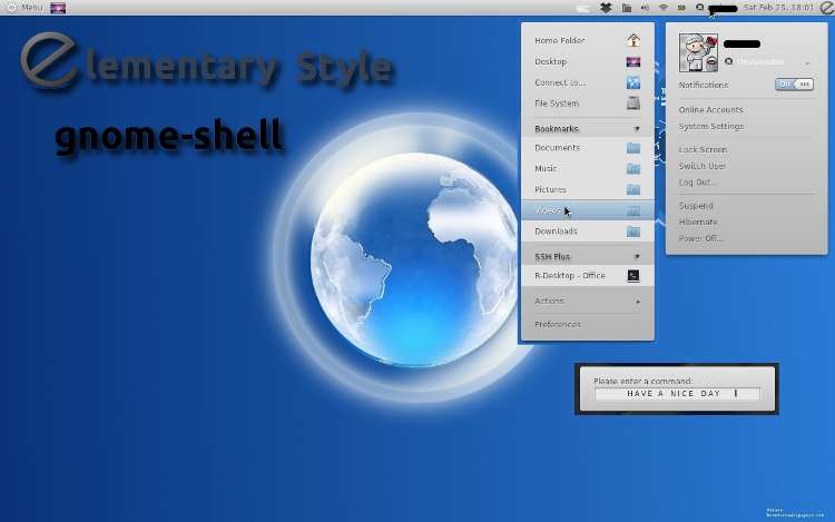 Elementary Style for GNOME-Shell