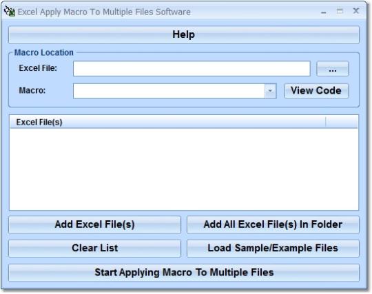 Excel Apply Macro To Multiple Files Software