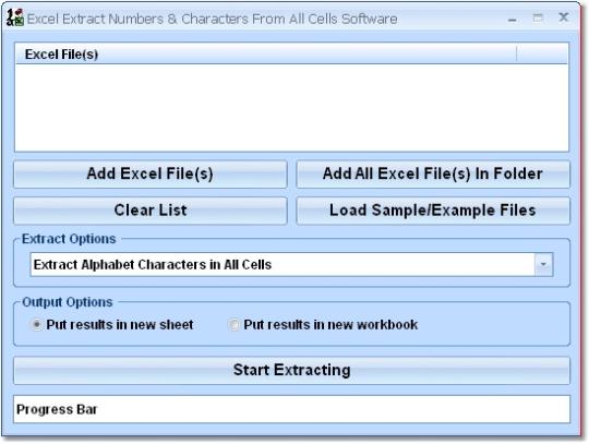 Excel Extract Numbers and Characters From All Cells Software