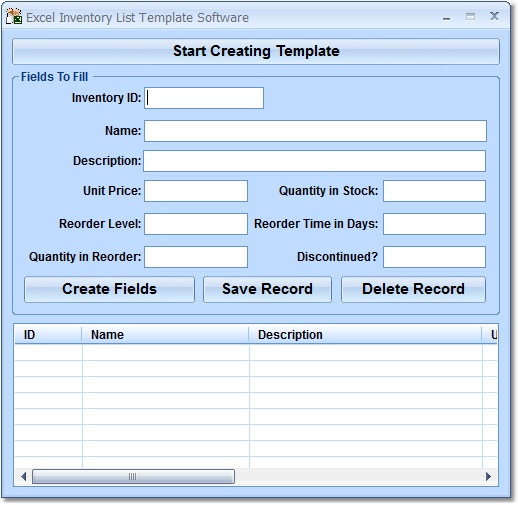 Excel Inventory List Template Software