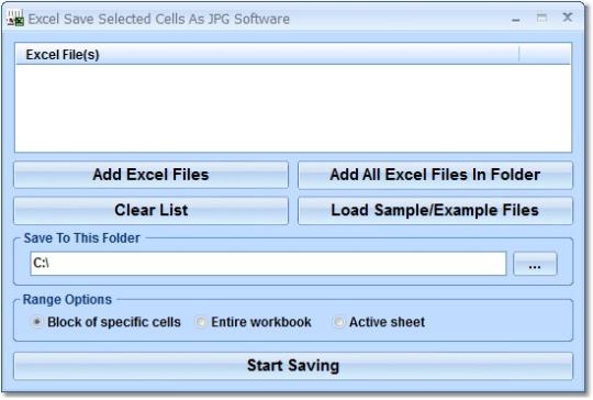 Excel Save Selected Cells As JPG Software