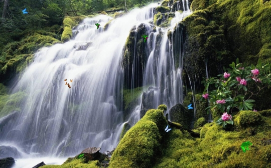 Exotic Waterfall Screensaver