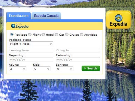 Expedia Vacation Package Booker