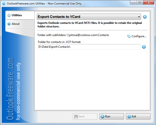 Export Contacts to vCard