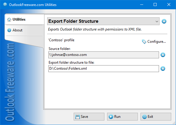 Export Folder Structure for Outlook