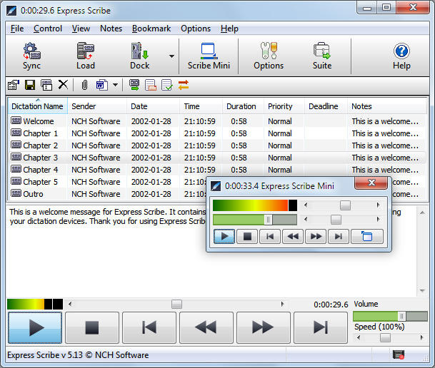 Express Scribe Free Transcription Software
