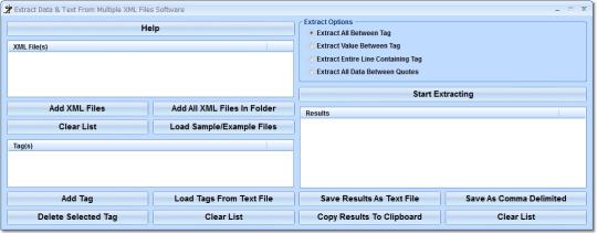 Extract Data and Text From Multiple XML Files Software