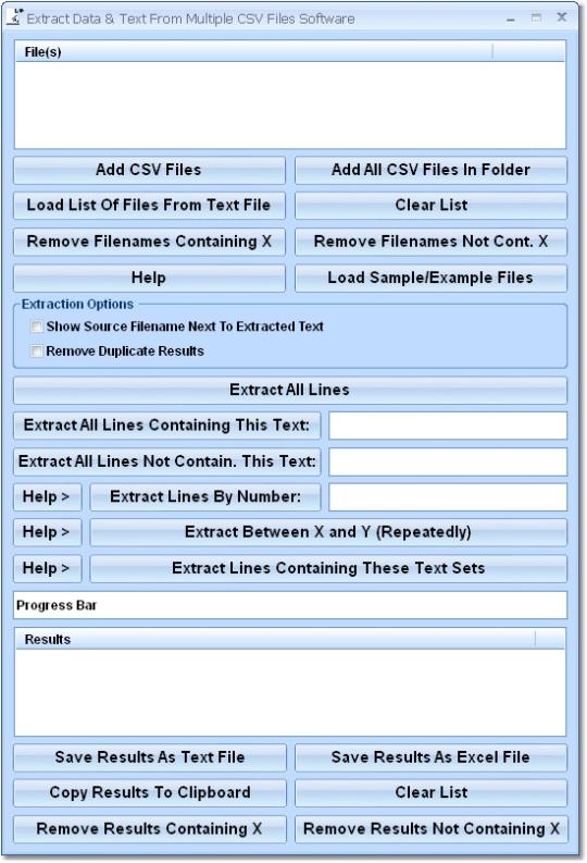 Extract Data & Text From Multiple CSV Files Software
