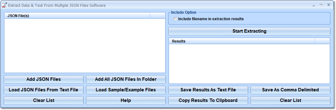 Extract Data & Text From Multiple JSON Files Software