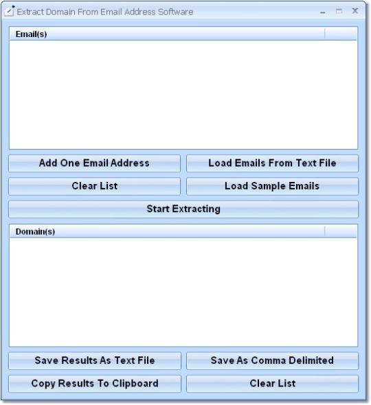 Extract Domain From Email Address Software