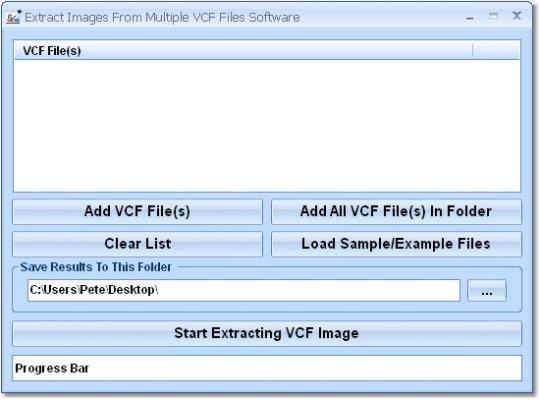 Extract Images From Multiple VCF Files Software