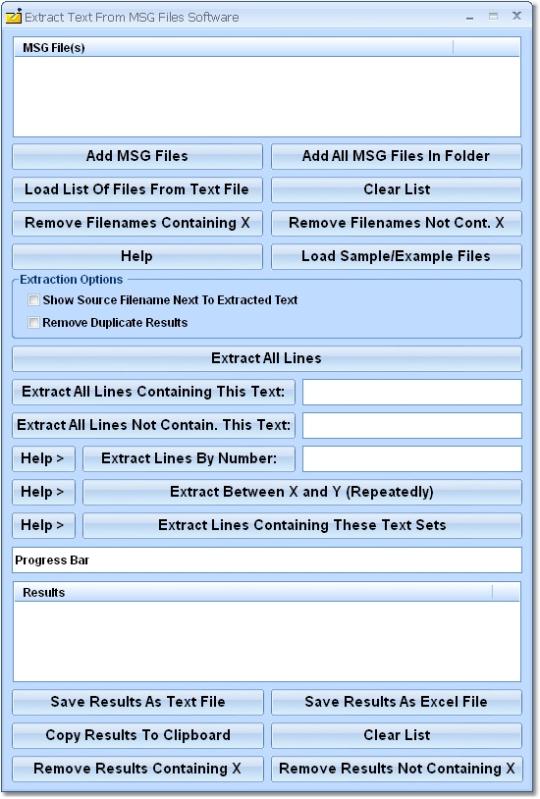 Extract Text From MSG Files Software