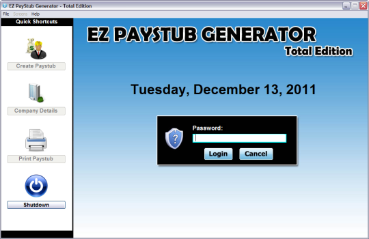 EZ PayStub Generator Total Edition