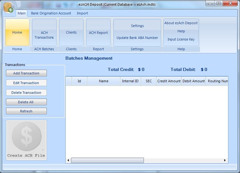 ezACH Deposit Software