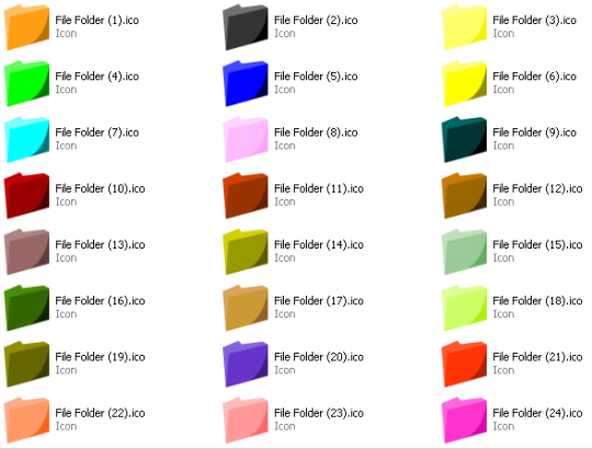 Ezi Colored File Folder Icons