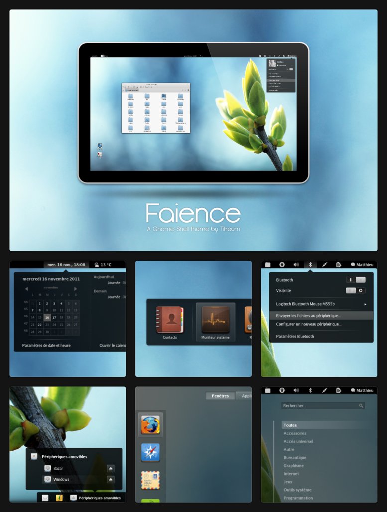 Faience for GNOME Shell