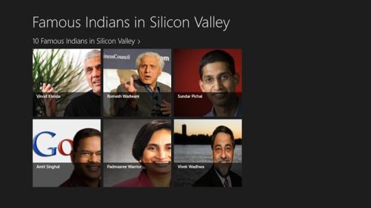 Famous Indians in Silicon Valley for Windows 8