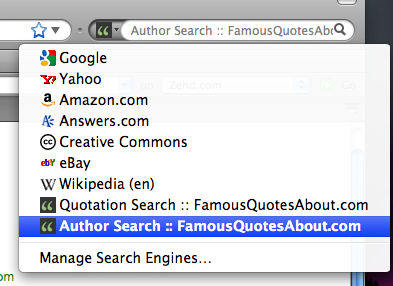 Famous Quotes Search for FireFox/IE/Chrome