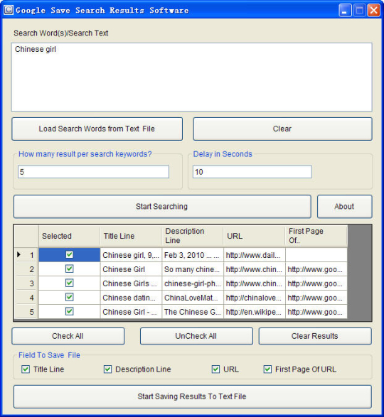 Fans Google Save Search Results Software