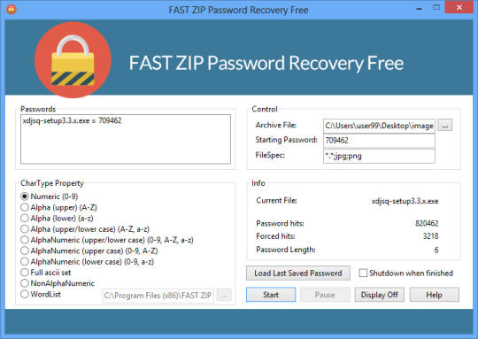 FAST ZIP Password Recovery Free
