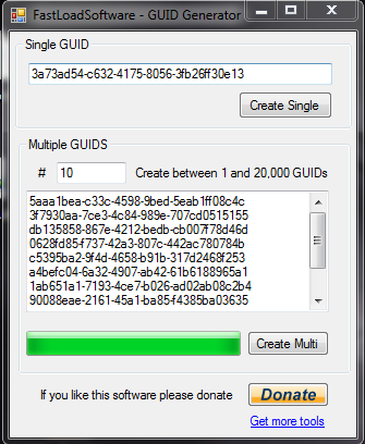 FastLoadSoftware - GUID Generator