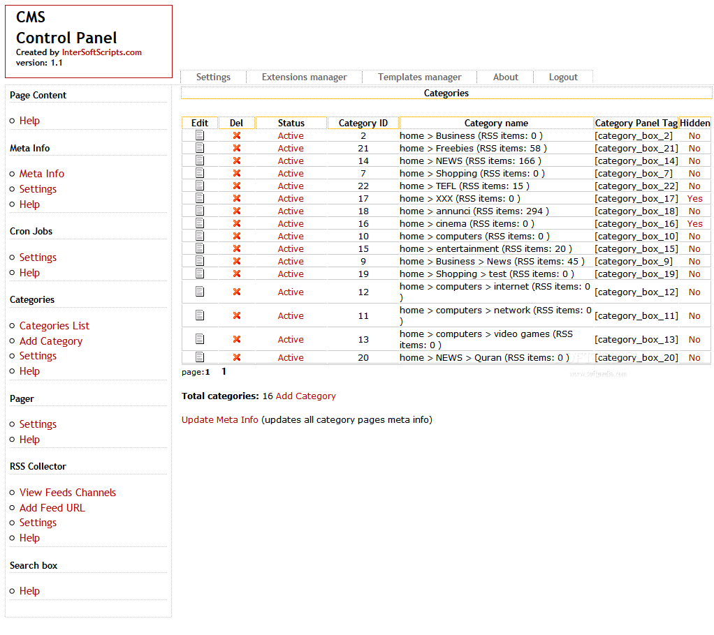 Feeds Aggregator script