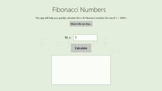 Fibonacci Numbers for Windows 8