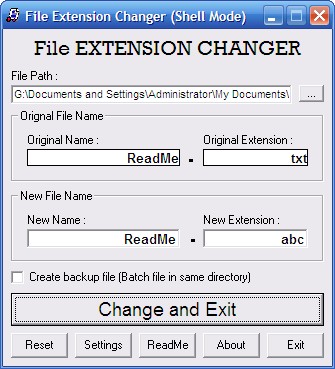 File Extension Changer