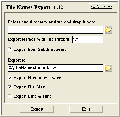 File Names Export