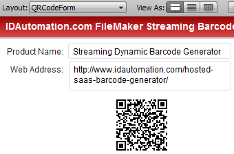 FileMaker Pro Streaming Barcode SaaS