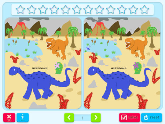 Find the Difference Game 2: Dinosaurs